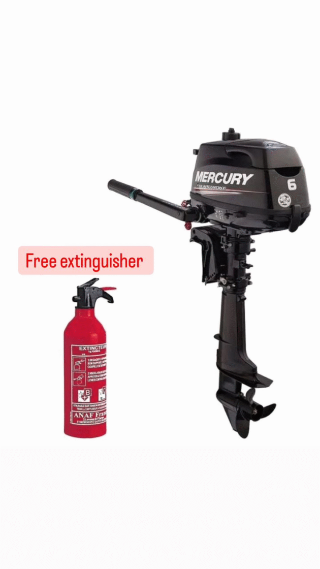 Mercury 6HP 4-Stroke – Long Shaft – Manual Start – Tiller Handle